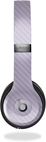Carbon Fiber Skin Compatible with Beats Solo 4 - Solid Lilac - Premium 3M Vinyl Protective Wrap Decal Cover - Easy to Apply | Crafted in The USA by MightySkins in Saudi Arabia