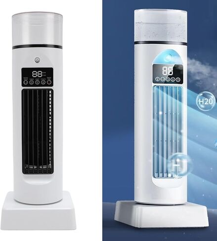 Walfront برج محمول مروحة تبريد سطح المكتب مروحة خالية من الشفرة USB تعمل بالطاقة المرطب سطح المكتب تكييف الهواء لمكتب غرفة النوم in Saudi Arabia