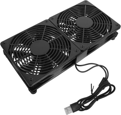 Uonlytech Dual USB Cooling Fans Speed Case Fan Compact Material for Routers Laptops and Desktops Efficient Heat Dissipation in Kuwait