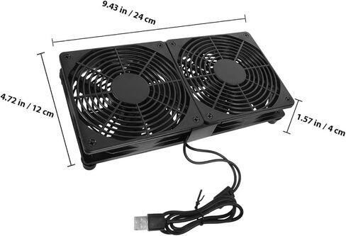 Uonlytech Dual USB Cooling Fans Speed Case Fan Compact Material for Routers Laptops and Desktops Efficient Heat Dissipation in Kuwait