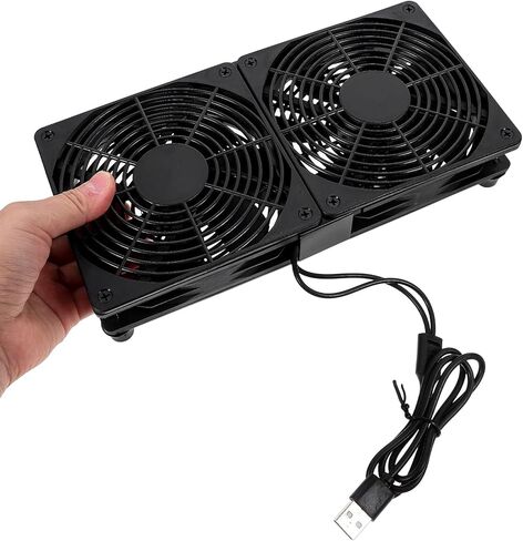 Uonlytech Dual USB Cooling Fans Speed Case Fan Compact Material for Routers Laptops and Desktops Efficient Heat Dissipation in Kuwait