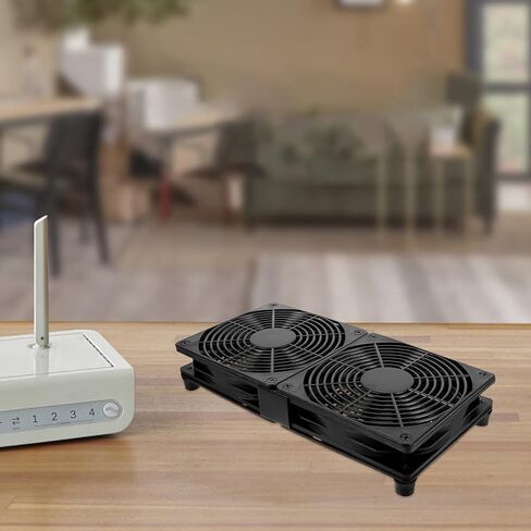 Uonlytech Dual USB Cooling Fans Speed Case Fan Compact Material for Routers Laptops and Desktops Efficient Heat Dissipation in Kuwait