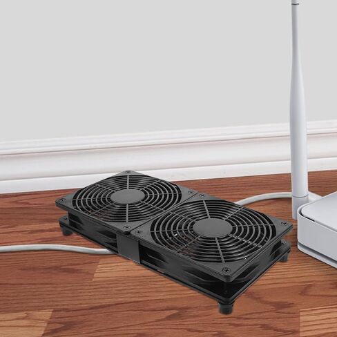 Uonlytech Dual USB Cooling Fans Speed Case Fan Compact Material for Routers Laptops and Desktops Efficient Heat Dissipation in Kuwait