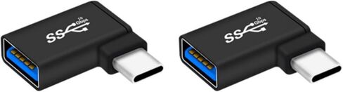 قطعتان من محول USB C إلى USB3.0 بزاوية قائمة من النوع C إلى USB a لنقل البيانات بكفاءة وشحن الجهاز ومحول USB C للشحن السريع in Saudi Arabia