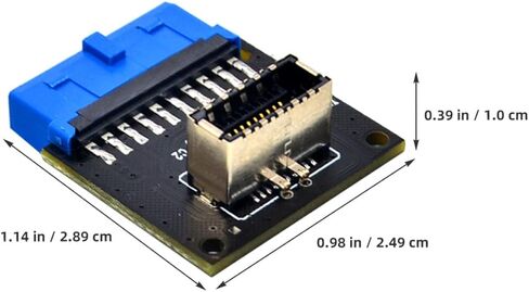محول اللوحة الأمامية Vaguelly USB 3.0 19 Pin إلى USB 3.2 20 Pin للموصل الداخلي للكمبيوتر الشخصي المتوافق مع ملحقات الكمبيوتر وملحقاته in Kuwait