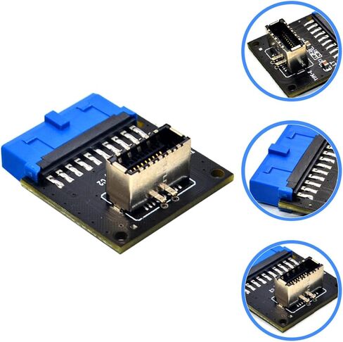 محول اللوحة الأمامية Vaguelly USB 3.0 19 Pin إلى USB 3.2 20 Pin للموصل الداخلي للكمبيوتر الشخصي المتوافق مع ملحقات الكمبيوتر وملحقاته in Kuwait