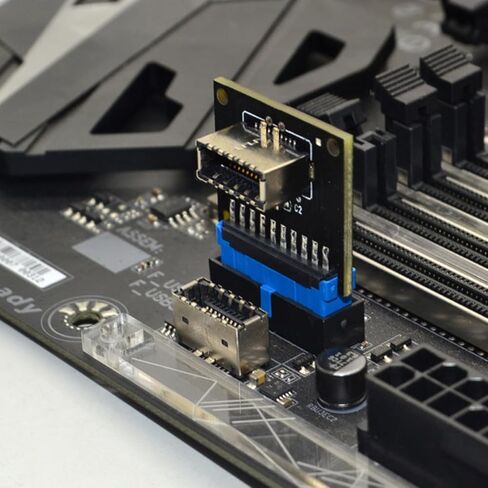 محول اللوحة الأمامية Vaguelly USB 3.0 19 Pin إلى USB 3.2 20 Pin للموصل الداخلي للكمبيوتر الشخصي المتوافق مع ملحقات الكمبيوتر وملحقاته in Kuwait
