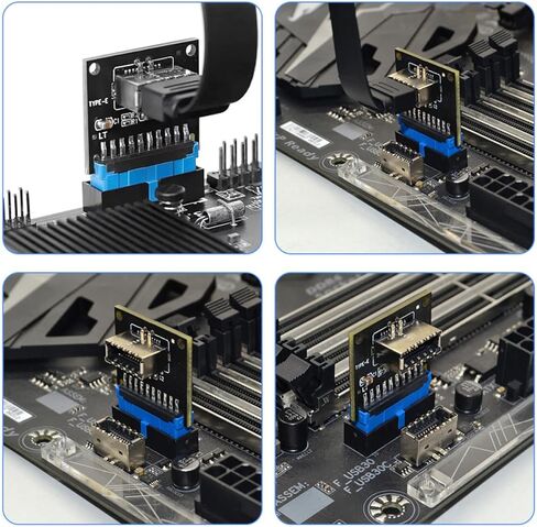 محول اللوحة الأمامية Vaguelly USB 3.0 19 Pin إلى USB 3.2 20 Pin للموصل الداخلي للكمبيوتر الشخصي المتوافق مع ملحقات الكمبيوتر وملحقاته in Kuwait