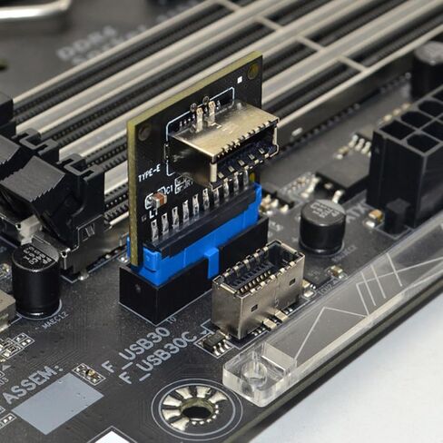 محول اللوحة الأمامية Vaguelly USB 3.0 19 Pin إلى USB 3.2 20 Pin للموصل الداخلي للكمبيوتر الشخصي المتوافق مع ملحقات الكمبيوتر وملحقاته in Kuwait
