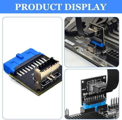 محول اللوحة الأمامية Vaguelly USB 3.0 19 Pin إلى USB 3.2 20 Pin للموصل الداخلي للكمبيوتر الشخصي المتوافق مع ملحقات الكمبيوتر وملحقاته in Kuwait