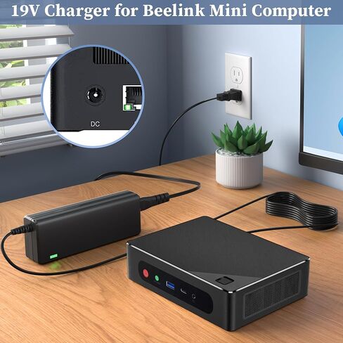 19V Charger for Beelink Desktop Mini Computer AC Adapter for Beelink GTR SER SEi GT-R PC SEI8 SEI10 SEi11 GTR4 GTR5 GTR6 SER3 SER4 SER5 SER6 W11 Pro Desktop Mini PC Power Cord in Saudi Arabia