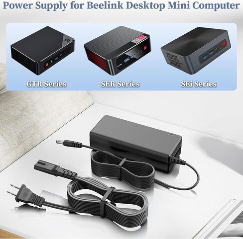 19V Charger for Beelink Desktop Mini Computer AC Adapter for Beelink GTR SER SEi GT-R PC SEI8 SEI10 SEi11 GTR4 GTR5 GTR6 SER3 SER4 SER5 SER6 W11 Pro Desktop Mini PC Power Cord in Saudi Arabia