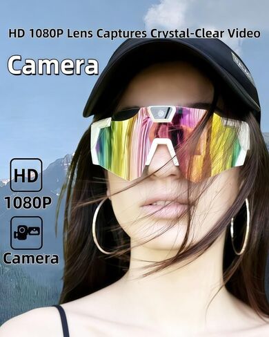 Pov Glasses 4k Baseball with Camera Smart Glasse for Men Women Sunglasses Cameras and Audio Video Action 2026 Upgrade Eyeglasses Running Style Meets Function Sports Cycling Hiking HD(Ice blue) in Saudi Arabia