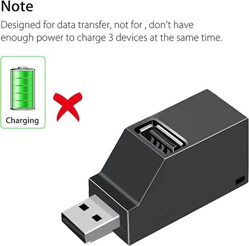 HUB Adapter Extender Mini Splitter Box, Multi Ports Hub 3-Port 2.0 Hub No External Power Supply for Desktop Laptop in Saudi Arabia