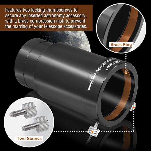 Alstar 2-Inch Telescope Eyepiece Extension Tube Adapter - Bundle with - M48/T2 Telescope Adapter in Saudi Arabia