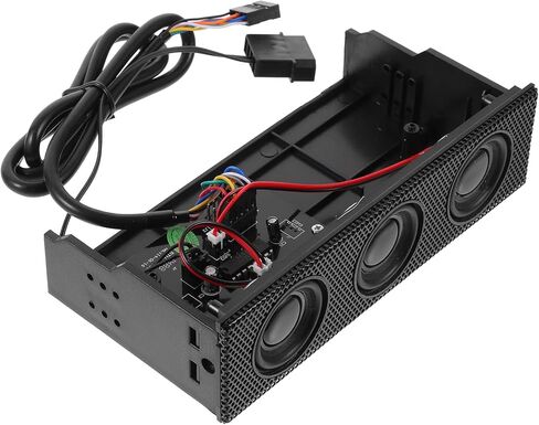 Black Stereo Surround PC Front Panel Speaker for Computer Case Reusable Music Speaker with Clear Sound and Stylish Design Compatible with Desktop and Gaming Setups in Saudi Arabia