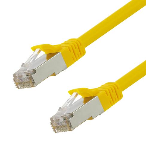 كابل تصحيح NavePoint Ethernet CAT6A، S/FTP، 26AWG، 5 قدم، 5 حزم، أصفر in Saudi Arabia