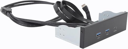محور اللوحة الأمامية USB، GEN2x2 USB A Type C 3 منافذ 5.25 بوصة 19 دبوس 20 جيجابت في الثانية لوحة تمديد محرك الأقراص الضوئية، محور أمامي متعدد المنافذ، للكمبيوتر الشخصي in Kuwait