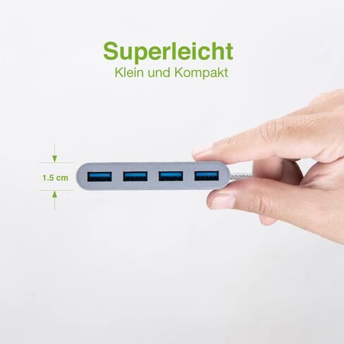 IOGEAR USB-C إلى USB 3.0 Hub - 1 USB-C in - 4 USB 3.0 Out - USB 3.0 معدل بيانات يصل إلى 5 جيجابت في الثانية - متوافق مع الإصدارات السابقة مع USB 2.0 وUSB 1.1 - MacBook - الكمبيوتر اللوحي - الهاتف الذكي - GUH3C14 in Kuwait