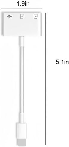 USB C SD Card Reader, Memory Card Reader with Three Slot for SD/TF/OTG Card, Plug and Play for iPhone 14/13/12/11 Pro Max/XS MAX/XR/XS/iPad, White in Saudi Arabia