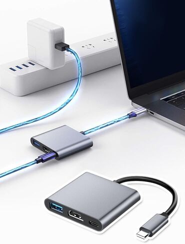 3-in-1 Type C Hub, Hd Adapter Cable USB C to USB, Pd Power Supply Hub Expansion Dock in Saudi Arabia