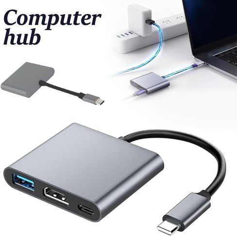 3-in-1 Type C Hub, Hd Adapter Cable USB C to USB, Pd Power Supply Hub Expansion Dock in Saudi Arabia