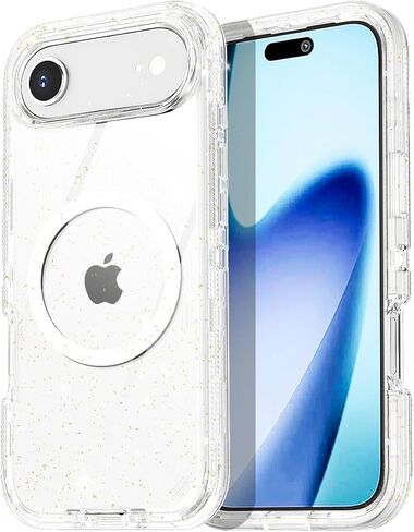 حافظة AICase لهاتف iPhone 17 Pro Max شفافة مع حماية Magsafe شديدة التحمل من السقوط، جسم كامل متين مقاوم للصدمات/الغبار، طبقة ثلاثية شفافة واقية عسكرية متينة لهاتف 17 ProMax 6.9"_1 in Kuwait