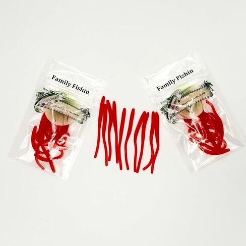 Garlic-Scented Trout Worms 2.5" – 30 Pack Ribbed Soft Plastic Lures for Trout, Panfish, Crappie, Bluegill – Hand-Poured Ozark Baits in Saudi Arabia