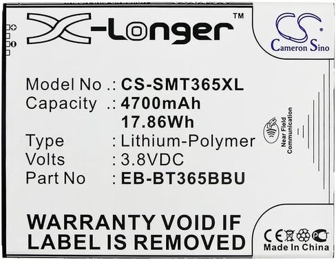 استبدال بطارية BELLV لأجهزة Samsung EB-BT365BBC، EB-BT365BBE، EB-BT365BBU، EB-BT365BBUBUS، GH43-04317A Galaxy Tab Active 2 8.0 WiFi، Galaxy Tab Active 4G، Galaxy Tab Active 4G LTE in Kuwait