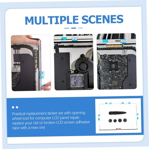 STOBOK 2 Sets LCD Panel Adhesive Tape with Opening Wheel Tool Kit for Easy Screen Repair Compatible with A1419 3M Quality for Mobile Devices and Laptops in Saudi Arabia