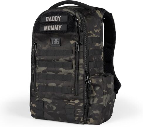 Tactical Baby Gear Daypack Tactical Diaper Bag Backpack | MOLLE-compatible tactical diaper backpack with built-in changing mat and stroller straps for organized parenting. in Kuwait