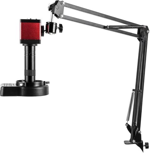 مجهر رقمي بعدسة تكبير 1-150X C-Mount 13MP VGA HDMI كاميرا فيديو إلكترونية - مجهر لحام معدني (4K 48MP نوع C HDMI، قابس أمريكي) in Kuwait