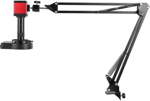 مجهر رقمي بعدسة تكبير 1-150X C-Mount 13MP VGA HDMI كاميرا فيديو إلكترونية - مجهر لحام معدني (4K 48MP نوع C HDMI، قابس أمريكي) in Kuwait