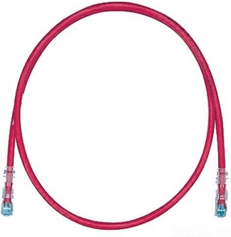 Panduit UTPSP10RDY Category-6 8-Conductor Strain Relief Clear Boot Patch Cord, 10-Feet, Red in Kuwait