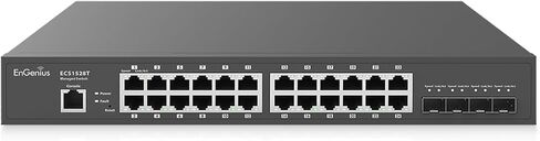 محول جيجابت صغير الحجم EnGenius Cloud Managed ECS1528T مزود بـ 24 منفذًا مقاس 13 بوصة مع 4 SFP+ in Kuwait