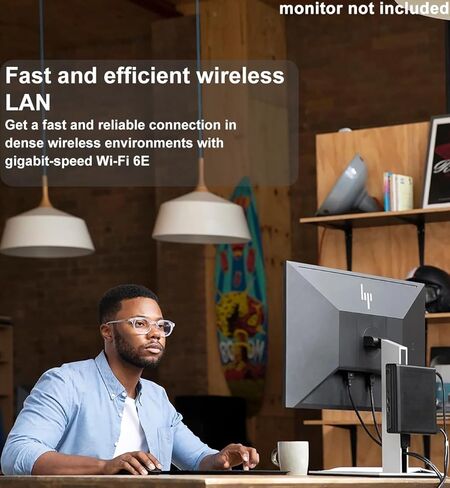 كمبيوتر سطح المكتب HP Elite Mini G9 Business (Intel 12-Core i7-12700T، 16GB DDR5 RAM، 512GB SSD، UHD Graphics 730)، MFF، 2x DisplayPorts، HDMI، USB-C، Ethernet، Wi-Fi 6E، Bluetooth 5.3، Win 11 Pro، أسود in Kuwait