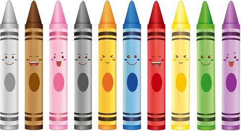 Crayon Wall Decals 10 Color Sticker for School Classroom Art Room Decoration in Saudi Arabia