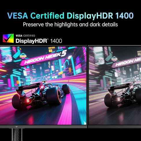 شاشة كيه تي سي ميني إل إي دي 27 بوصة | شاشة الألعاب | 2K@180 هرتز QHD (2560x1440P) | شاشة VESA HDR1400 | 1 مللي ثانية | فري سينك/جي سينك | دعم التركيب الرأسي والجدار بنسبة 148% sRGB HDMIx2 وDPx1 باللون الأبيض (متجدد) in Kuwait