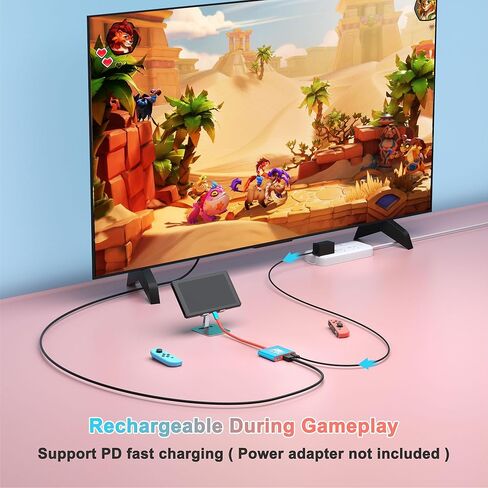 منصة Switch2 (سبائك الألومنيوم)، محطة إرساء محمولة لمفتاح السفر 2 تدعم 4K عند 60 هرتز، سويتش 2 وضع تلفزيون متوافق مع NS2/NS/NS OLED، بديل لجهاز Nintendo Switch 2 Dock مع HDMI2.0/PD 100W/USB3.0 in Kuwait