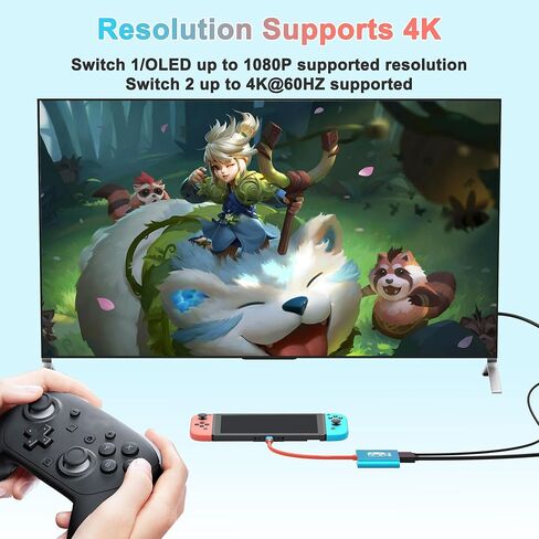 منصة Switch2 (سبائك الألومنيوم)، محطة إرساء محمولة لمفتاح السفر 2 تدعم 4K عند 60 هرتز، سويتش 2 وضع تلفزيون متوافق مع NS2/NS/NS OLED، بديل لجهاز Nintendo Switch 2 Dock مع HDMI2.0/PD 100W/USB3.0 in Kuwait