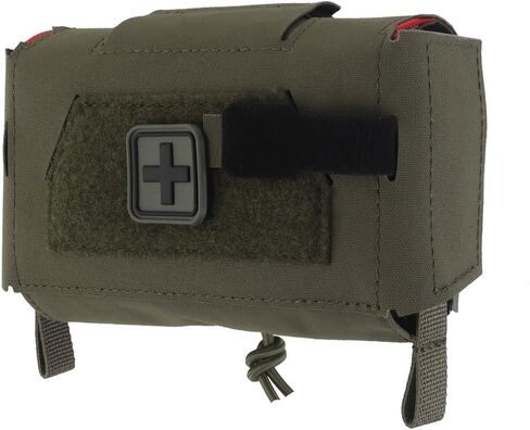 حقيبة IFAKon Compact V3 Ifak لمجموعة أدوات الصدمات، وحقيبة الإسعافات الأولية سريعة السحب مع 7 جيوب تتكيف مع الحزام، وسترة حامل لوحة MOLLE، وحزام الخصر، وأجهزة الصدر. in Kuwait