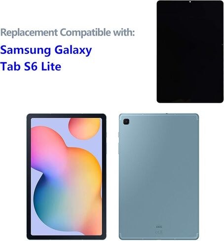 LCD Display Compatible with Samsung Galaxy Tab S6 Lite SM-P610N SM-P615 10.4" (Black) LCD Display Touch Screen Display + Tools in Saudi Arabia