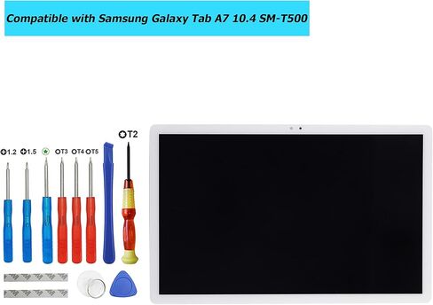 Replacement Tablet Screen Compatible with Samsung Galaxy Tab A7 10.4 SM-T500 SM-T505 with Toolkit (White) in Saudi Arabia
