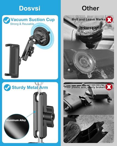 Car Holder for iPad Mini, Truck Windshield Tablet Mount with Super Suction Cup, 360° Adjustable Metal Arm Side Window Tablet Holder for iPad Mini 7 6 5 4 3 2, iPad Air Pro, iPhone, 4-13" Device in Saudi Arabia