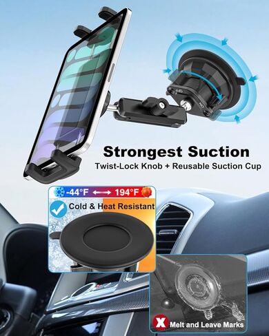 Car Holder for iPad Mini, Truck Windshield Tablet Mount with Super Suction Cup, 360° Adjustable Metal Arm Side Window Tablet Holder for iPad Mini 7 6 5 4 3 2, iPad Air Pro, iPhone, 4-13" Device in Saudi Arabia