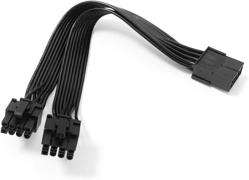 Zahara 18AWG PCI-e 8 (Pin) ذكر إلى PCIE Dual 8 (Pin)(6+2) موسع طاقة بطاقة الفيديو أنثى مناسب لاستبدال كابلات إمداد الطاقة لبطاقة الرسومات السريعة GPU كابل الطاقة 12VHPWR تمديد الكابل in Kuwait