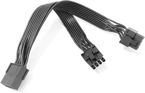Zahara 18AWG PCI-e 8 (Pin) ذكر إلى PCIE Dual 8 (Pin)(6+2) موسع طاقة بطاقة الفيديو أنثى مناسب لاستبدال كابلات إمداد الطاقة لبطاقة الرسومات السريعة GPU كابل الطاقة 12VHPWR تمديد الكابل in Kuwait