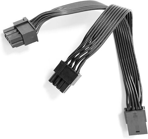 Zahara 18AWG PCI-e 8 (Pin) ذكر إلى PCIE Dual 8 (Pin)(6+2) موسع طاقة بطاقة الفيديو أنثى مناسب لاستبدال كابلات إمداد الطاقة لبطاقة الرسومات السريعة GPU كابل الطاقة 12VHPWR تمديد الكابل in Kuwait