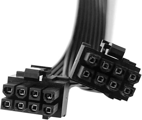 Zahara 18AWG PCI-e 8 (Pin) ذكر إلى PCIE Dual 8 (Pin)(6+2) موسع طاقة بطاقة الفيديو أنثى مناسب لاستبدال كابلات إمداد الطاقة لبطاقة الرسومات السريعة GPU كابل الطاقة 12VHPWR تمديد الكابل in Kuwait