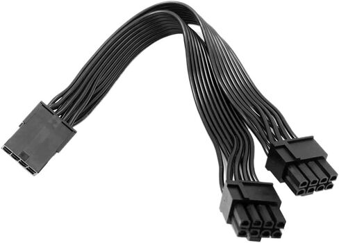 Zahara 18AWG PCI-e 8 (Pin) ذكر إلى PCIE Dual 8 (Pin)(6+2) موسع طاقة بطاقة الفيديو أنثى مناسب لاستبدال كابلات إمداد الطاقة لبطاقة الرسومات السريعة GPU كابل الطاقة 12VHPWR تمديد الكابل in Kuwait